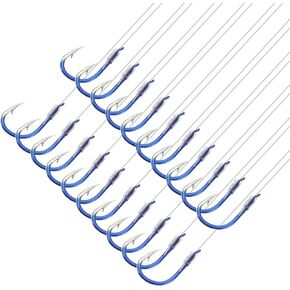 PATIKIL Small Fishing Hooks with Line, Double Hook Rigs with Barbs Fishing Hook for Freshwater