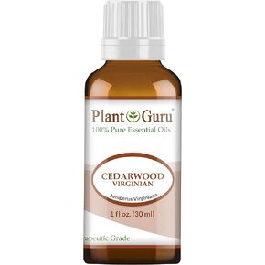 Cedarwood (Virginia) Essential Oil 1 oz / 30 ml 100% Pure Undiluted Therapeutic Grade for Skin, Body and Hair Growth. Great for Aromatherapy Diffuser and DIY Soap Making