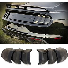 Tail Light Lamp Cover Compatible with Ford Mustang 2018-2021 Taillight Lens Shell Exterior Accessories (Carbon Fiber Style Mesh)
