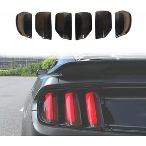 Tail Light Lamp Cover Compatible with Ford Mustang 2018-2021 Taillight Lens Shell Exterior Accessories (Carbon Fiber Style Mesh)
