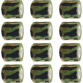 12-Pack Self Adhesive Cohesive Wrap Bandages, Tape Self Adherent, Strong Elastic Sports Tape, 2 inches x 5 Yards in Saudi Arabia