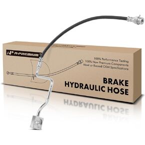 A-Premium Front Driver Brake Hydraulic Hose Compatible with Select Ford Models - F53 1989-1995, F59 1989-1994, F Super Duty 1988-1994 - Replace# E8TZ2078D