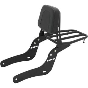 Passenger Backrest Sissy Bar with Luggage Rack for Honda Rebel 300 500 CMX300 CMX500 2017-2023, Black