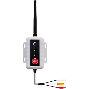 New Waterproof 2.4G Wireless Video Transmitter and Receiver with Frequency Switch for RV/Car/SUV/Pickup/Trailer Wired Analog Front or Rear Backup Camera System
