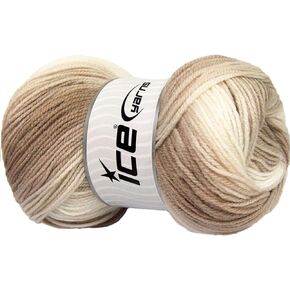 غزل الجليد الوردي والأزرق والأبيض والأرجواني والأصفر الفاخر من الأكريليك للأطفال، غزل الكروشيه للحياكة اليدوية DIY 100% أكريليك، (3.53 أونصة)، (393 ياردة)، (29610) in Kuwait