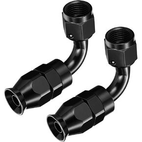 6AN PTFE 90 Degree Hose End Fitting Aluminum 2 pcs