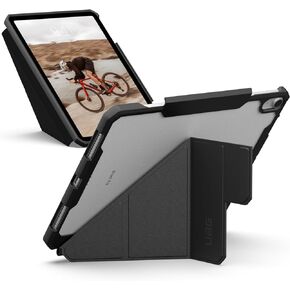 URBAN ARMOR GEAR UAG Designed for iPad Air 11" Case (6th Gen 2024 M2) A2902 A2903 A2904 Rugged Adjustable Multi-Angle Viewing Stand Auto Sleep/Wake Folio Cover w/Pencil Holder, Essential Armor Black