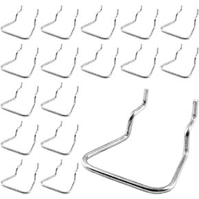 5pcs Pegboard Hooks, Stainless Steel Ring Style Pegboard Cup Holder for 1/4", 3/16", 1/8" Pegboard, Chrome Accessories Organizer for Storage Jars Bins (3.1" Ring-Shaped)