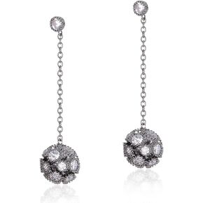 Dangle Earrings for Women Designer Brand Unique 2 Tone Gold & Silver Statement Drop Earring Jewelry Gift