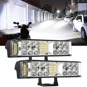 6 inch Led Light Bar 2 Pcs LED Pods Flood Spot Combo Beam Driving Work Fog Light Off Road Super Bright Waterproof for UTV Truck Sand Rail ATV SUV Chevry