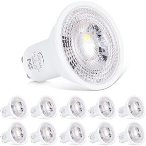 GU10 LED Light Bulb 5000K Daylight White,70W Halogen Equivalent, Non Dimmable, 120° Beam Angle Flood Lights, LED Bulbs for Recessed Track Lighting 720LM, CIR≥85, Pack of 10