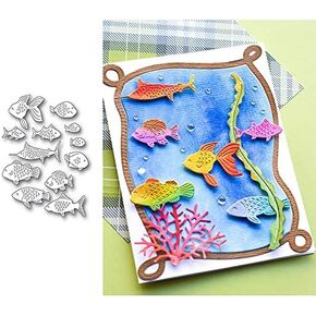 Mini Fishes Metal Cutting Die Cuts DIY Crafts Scrapbook Paper Cards Cutting Dies Cut Stencils for DIY Embossing Card