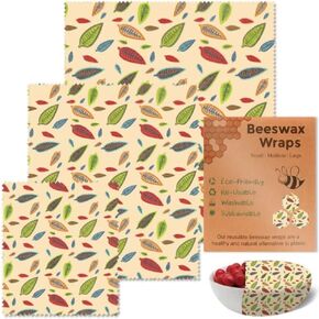 Lemon Beeswax Wraps for Food, Eco-Friendly Beeswax Food Wraps,for Camping, Outings, Outdoor Adventures