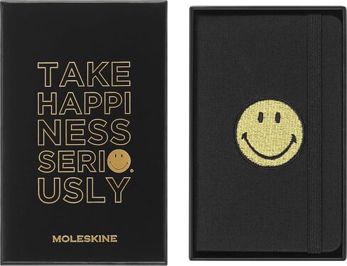 Moleskine Limited Edition Smiley Notebook with Collector's Box, Hard Cover, XS (2.5" x 4.25"), Plain/Blank, Black, 160 Pages in Saudi Arabia