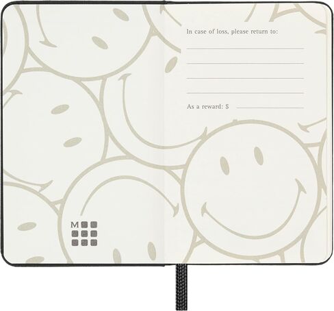 Moleskine Limited Edition Smiley Notebook with Collector's Box, Hard Cover, XS (2.5" x 4.25"), Plain/Blank, Black, 160 Pages in Saudi Arabia