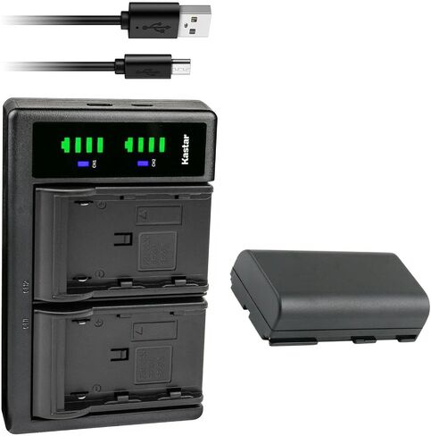 بطارية Kastar 2-Pack و Ltd2 USB Charger استبدال Canon ES8100V ، ES8200V ، ES8400V ، ES8600 ، G10 ، G10HI ، G15HI ، G20HI ، G30HI ، G35HI ، G45HI ، G1000 ، G1500 ، G2000 ، GL1 GL1-GL1 -2 دي إم-GL2 in Kuwait