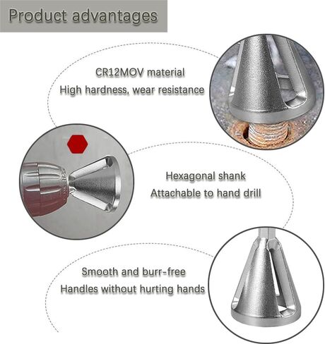 Deburring External Chamfer Tool Reusable Stainless Steel Drill Bit Remove Burr Tool Sturdy Deburring Equipment for Electric Drill Bolts in Kuwait