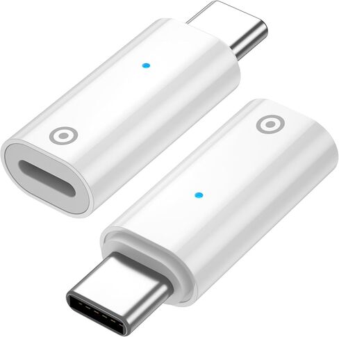 محول شاحن USB C متوافق مع Apple Pencil الجيل الأول (عبوة من قطعتين، شحن فقط)، محول شحن usbc ذكر iPencil الجيل الأول لشاحن USB-c in Saudi Arabia