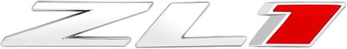 3D Raised Letters ZL1 Emblem Metal with Adhesive Backing for Chevy Comaro Automotive Decoration(Black Red) in Saudi Arabia
