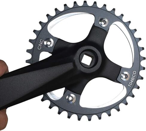 GANOPPER MTB Crank Arm Set 104 BCD Square Taper Mountain Bike Crankset 152mm 165mm 170mm in Kuwait
