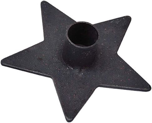 Primitive Iron Star Taper Candle Holder | 4 inch | Black in Saudi Arabia
