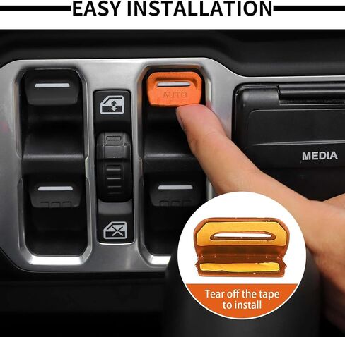 JWWY for JL Center Console Window Control Switch Knob Protection Cover Trim Compatible with 2018-2023+ Jeep Wrangler JL Accessories Black Aluminum Alloy in Saudi Arabia