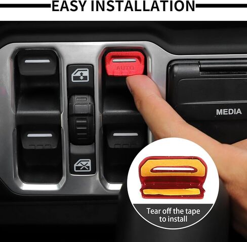 JWWY for JL Center Console Window Control Switch Knob Protection Cover Trim Compatible with 2018-2023+ Jeep Wrangler JL Accessories Black Aluminum Alloy in Saudi Arabia