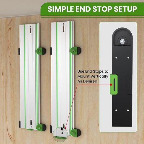 نظام رف المسار النهائي، حامل دليل منشار المسار، رفوف سكة دليل منشار المسار، منظم سكة منشار المسار، نظام تخزين المسار لتركيب معظم أنظمة المسار، مجموعة من اثنين in Kuwait