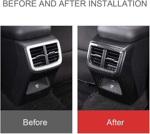 ITrims Center Console AC Air Vent Outlet Cover Trim Decoration 1PC ABS Carbon Fiber Car Accessories for Kia K5 Optima 2020 2021 2022(NOT FIT RHD) in Saudi Arabia