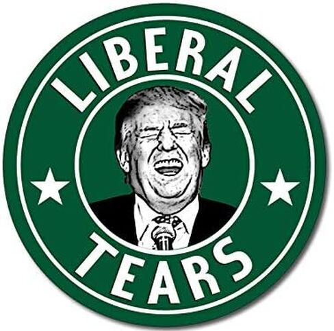ملصق ضحك ترامب الليبرالي المستدير باللون الأخضر (Funny pro Bumper Anti Left Wing cry (3 بوصة) in Saudi Arabia
