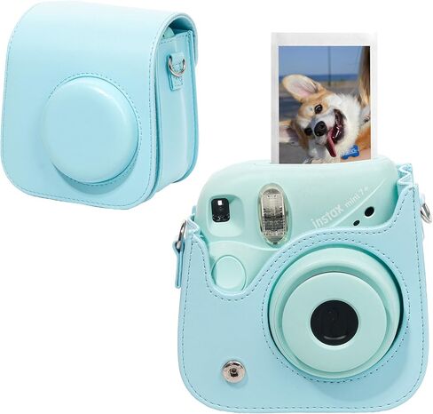 CAIYOULE Case for Fujifilm Instax Mini 7+/7s/7c Instant Film Camera Protective Bag with Adjustable Shoulder Straps(No Camera)-Brown in Saudi Arabia