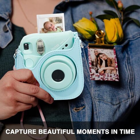 CAIYOULE Case for Fujifilm Instax Mini 7+/7s/7c Instant Film Camera Protective Bag with Adjustable Shoulder Straps(No Camera)-Brown in Saudi Arabia