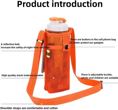عبوتان من حامل زجاجات المياه، حقيبة زجاجات محمولة لحمل زجاجات المياه مع حزام كتف قابل للتعديل وغطاء زجاجة مياه للرياضة والمشي لمسافات طويلة والتخييم in Kuwait