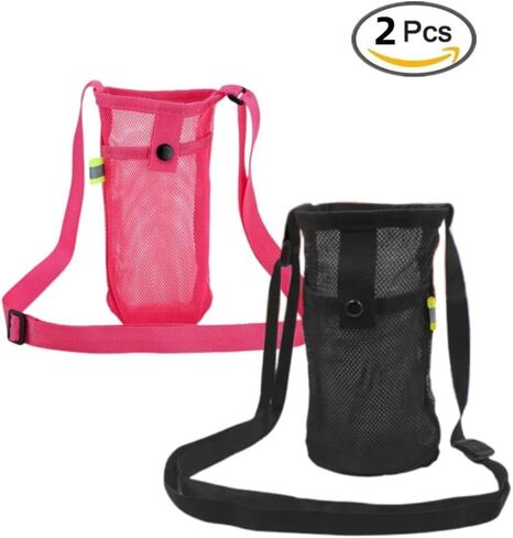 عبوتان من حامل زجاجات المياه، حقيبة زجاجات محمولة لحمل زجاجات المياه مع حزام كتف قابل للتعديل وغطاء زجاجة مياه للرياضة والمشي لمسافات طويلة والتخييم in Kuwait
