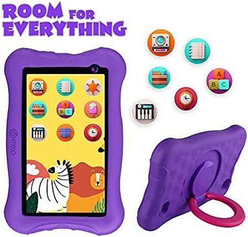 تابلت Contixo Kids V10+، 7 بوصات HD، للأعمار من 3 إلى 7 سنوات، تابلت للأطفال الصغار مع كاميرا، مراقبة أبوية، أندرويد 10، 16 جيجا، واي فاي، تابلت تعليمي للأطفال مع تطبيقات معتمدة من المعلمين وحقيبة مقاومة للأطفال، أرجواني in Kuwait