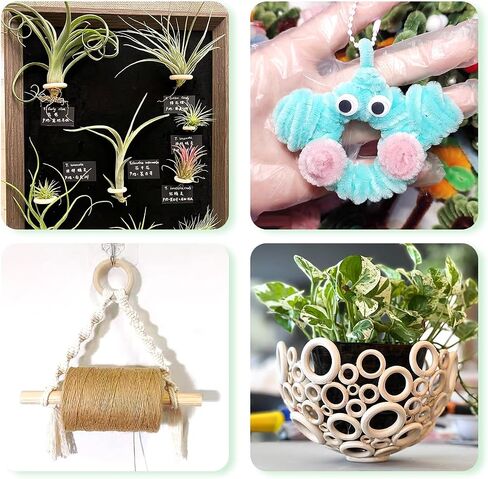 Unfinished Wooden Rings for Craft, Natural Wood Rings without Paint for Pendant Connectors, Jewelry, DIY Making, Crafts & Home Decor (45mm, 20 Pack) in Saudi Arabia