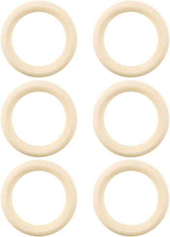 Unfinished Wooden Rings for Craft, Natural Wood Rings without Paint for Pendant Connectors, Jewelry, DIY Making, Crafts & Home Decor (45mm, 20 Pack) in Saudi Arabia