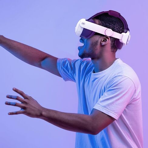 حزام الرأس لـ Oculus Quest 3، استبدال حزام Elite قابل للتعديل، راحة معززة، ملحقات VR خالية من ضغط الوجه، قابلة للتعديل وخفيفة الوزن in Kuwait