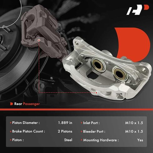 A-Premium Disc Brake Caliper Assembly with Bracket Compatible with Chevrolet Silverado 2500 HD 3500 HD 2020-2021 & GMC Sierra 2500 HD 3500 HD 2020-2021, 6.6L - Rear Right Passenger Side in Saudi Arabia