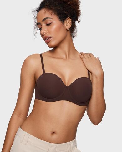 Women's Inbarely Plus Strapless Bra Anti-Slip Sexy Underwire Seamless Full Coverage Lightly Lined Bras in Kuwait