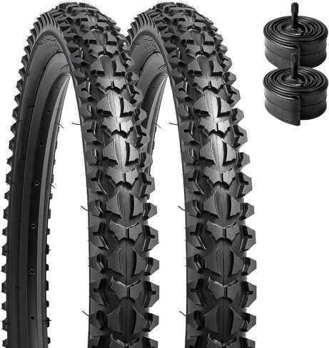 YUNSCM 16" Bike Tires 16x2.10/54-305 and 16" Bike Tubes Schrader Valve with 2 Rim Strips Compatible with 16x1.90 16x1.95 16x2.10 16x2.125 16x2.25 Bike Bicycle Tires and Tubes (P-1001A) in Saudi Arabia