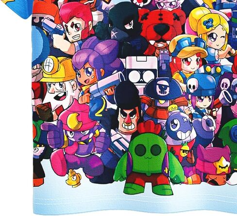 طقم قميص وسروال قصير للأولاد من Brawl Hero Game، قميص صيفي للحفلات الهزلية، ملابس منزلية للأطفال من عمر 4 إلى 12 سنة in Kuwait