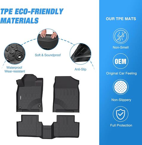 Nilight TPE Floor Mats for Honda Civic Coupe/Sedan/Type R 2016-2021,Civic Hatchback 2017 2018 2019 2020 2021,All Weather Custom Fit Heavy Duty Floor Liners in Saudi Arabia