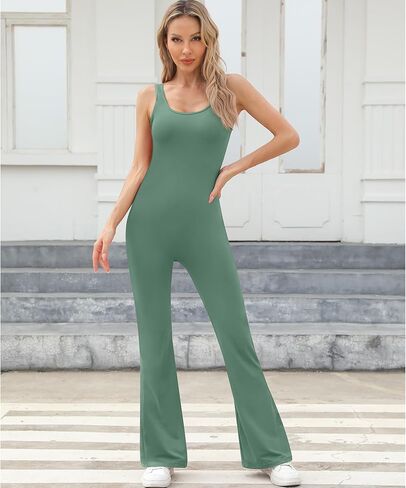 جمبسوت LILBETTER للنساء، جمبسوت بدون خياطة لليوجا قطعة واحدة، قطع علوية بدون أكمام، جمبسوت للتمرين in Kuwait