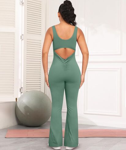 جمبسوت LILBETTER للنساء، جمبسوت بدون خياطة لليوجا قطعة واحدة، قطع علوية بدون أكمام، جمبسوت للتمرين in Kuwait