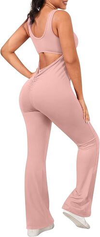 جمبسوت LILBETTER للنساء، جمبسوت بدون خياطة لليوجا قطعة واحدة، قطع علوية بدون أكمام، جمبسوت للتمرين in Kuwait