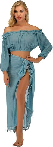 Blue Swimwear Cover Up net sarong,Sexy Fashion Beach Hand Crochet Shawl Capelet Triangle Fishnet Net Skirt.(SJJ40) in Kuwait