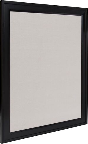 Bosc Framed Gray Linen Fabric Pinboard, 23.5x29.5, White in Saudi Arabia