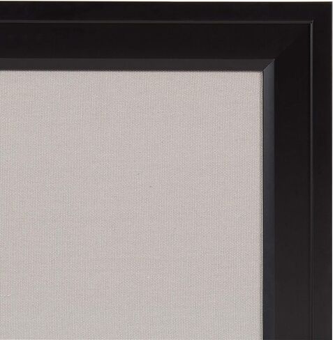 Bosc Framed Gray Linen Fabric Pinboard, 23.5x29.5, White in Saudi Arabia
