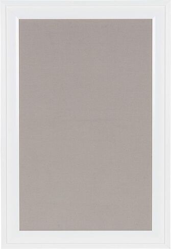 Bosc Framed Gray Linen Fabric Pinboard, 23.5x29.5, White in Saudi Arabia
